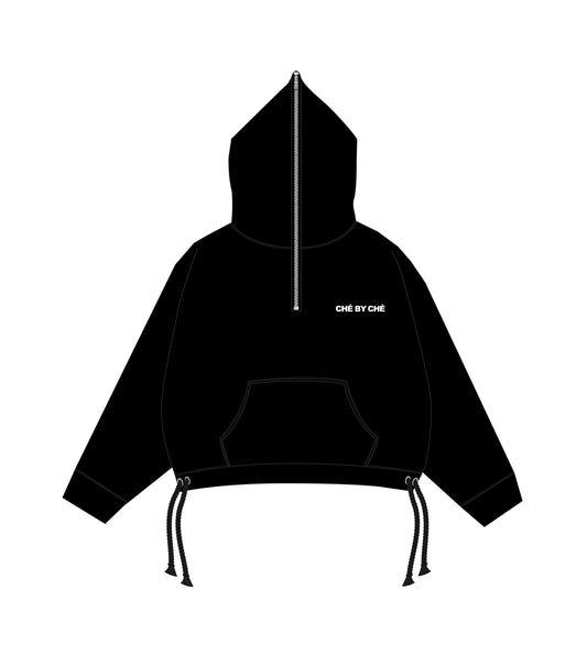 SW93 HALF ZIPPED LOGO HOODIE