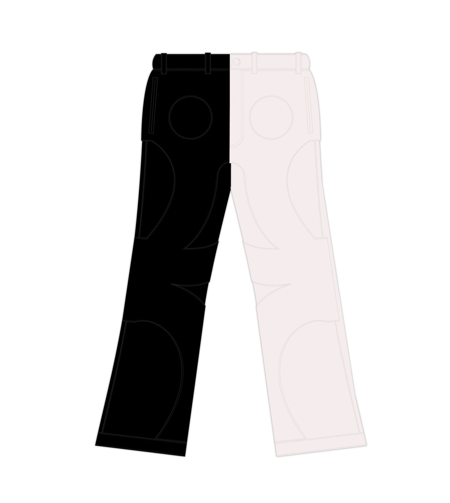 CL93 BLACK & WHITE LEATHER PANTS